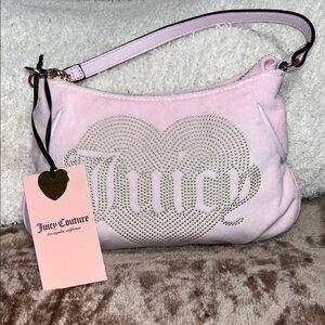 Juicy Couture Light Pink Heart Shoulder Bag